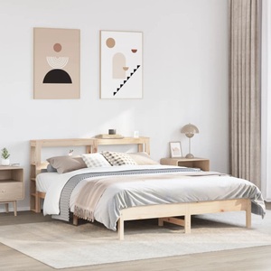 vidaXL, vidaXL Massivholzbett ohne Matratze 135x190 cm Kiefernholz