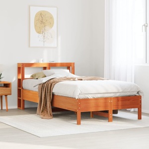 vidaXL, vidaXL Massivholzbett ohne Matratze Wachsbraun 120x190 cm Kiefernholz