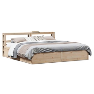 vidaXL, vidaXL Massivholzbett mit Kopfteil 200x200 cm Kiefer