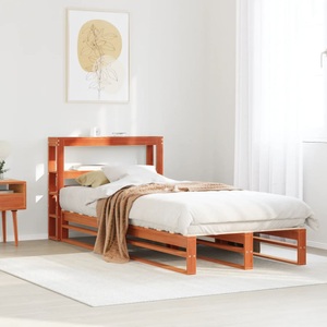 vidaXL, vidaXL Massivholzbett ohne Matratze Wachsbraun 100x200 Kiefernholz, vidaXL Massivholzbett ohne Matratze Wachsbraun 100x200 Kiefernholz