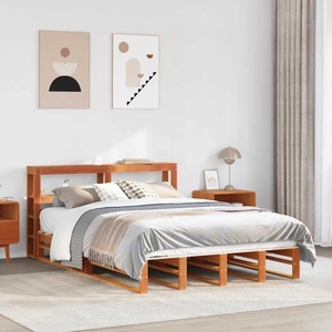 vidaXL, vidaXL Massivholzbett ohne Matratze Wachsbraun 140x200 cm Kiefernholz, vidaXL Massivholzbett ohne Matratze Wachsbraun 140x200 cm Kiefernholz
