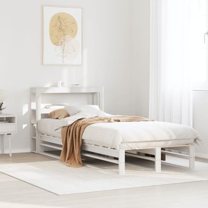 vidaXL, vidaXL Massivholzbett ohne Matratze Weiß 75x190 cm Kiefernholz