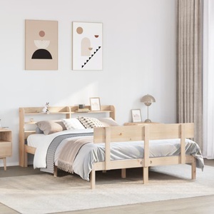 vidaXL, vidaXL Massivholzbett ohne Matratze 135x190 cm Kiefernholz