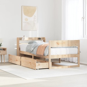 vidaXL, vidaXL Massivholzbett ohne Matratze 75x190 cm Kiefernholz