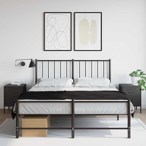 vidaXL, vidaXL Nachttische 2 Stk. Schwarz 36x39x50,5 cm Stahl