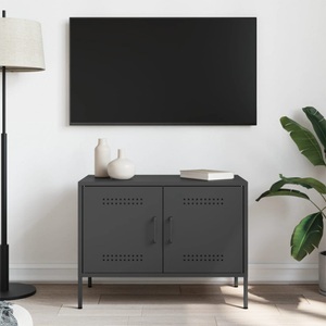 vidaXL, vidaXL TV-Schrank Schwarz 68x39x50,5 cm Stahl
