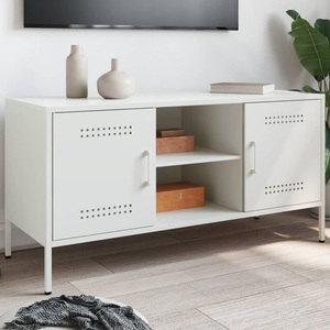 vidaXL, vidaXL TV-Schrank Weiß 100,5x39x50,5 cm Stahl