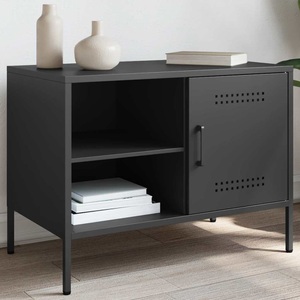 vidaXL, vidaXL TV-Schrank Schwarz 68x39x50,5 cm Stahl