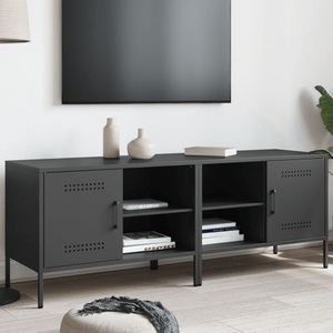 vidaXL, vidaXL TV-Schränke 2 Stk. Schwarz 68x39x50,5 cm Stahl