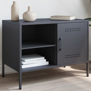 vidaXL, vidaXL TV-Schrank Anthrazit 68x39x50,5 cm Stahl