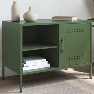 vidaXL, vidaXL TV-Schrank Olivgrün 68x39x50,5 cm Stahl