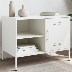 vidaXL, vidaXL TV-Schrank Weiß 68x39x50,5 cm Stahl