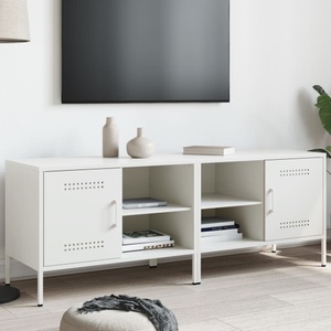 vidaXL, vidaXL TV-Schränke 2 Stk. Weiß 68x39x50,5 cm Stahl