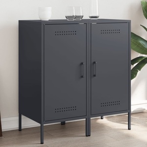 vidaXL, vidaXL Sideboards 2 Stk. Anthrazit 36x39x79 cm Kaltgewalzter Stahl