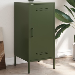 vidaXL, vidaXL Sideboard Olivgrün 36x39x79 cm Kaltgewalzter Stahl