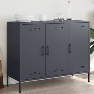 vidaXL, vidaXL Sideboard Anthrazit 100,5x39x79 cm Kaltgewalzter Stahl