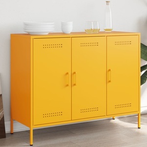 vidaXL, vidaXL Sideboard Senfgelb 100,5x39x79 cm Kaltgewalzter Stahl