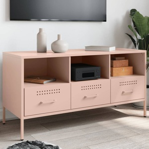 vidaXL, vidaXL TV-Schrank Rosa 100,5x39x50,5 cm Kaltgewalzter Stahl