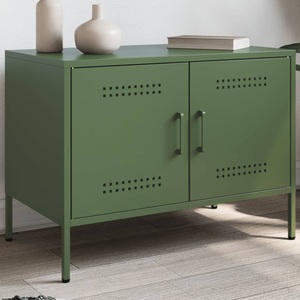 vidaXL, vidaXL TV-Schrank Olivgrün 68x39x50,5 cm Stahl