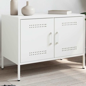 vidaXL, vidaXL TV-Schrank Weiß 68x39x50,5 cm Stahl