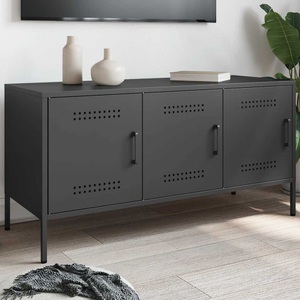 vidaXL, vidaXL TV-Schrank Schwarz 100,5x39x50,5 cm Stahl