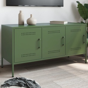 vidaXL, vidaXL TV-Schrank Olivgrün 100,5x39x50,5 cm Stahl