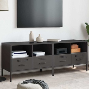 vidaXL, vidaXL TV-Schränke 2 Stk. Schwarz 68x39x50,5 cm Kaltgewalzter Stahl