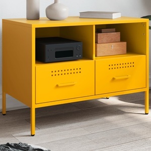 vidaXL, vidaXL TV-Schrank Senfgelb 68x39x50,5 cm Kaltgewalzter Stahl