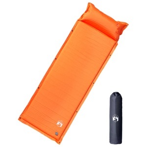 vidaXL, vidaXL Isomatte mit Integriertem Kissen Selbstaufblasend Orange, vidaXL Selbstaufblasende Isomatte mit Kissen Orange