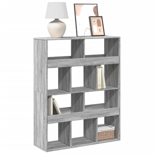 vidaXL, vidaXL Bücherregal Grau Sonoma 100x33x125,5 cm Holzwerkstoff, vidaXL Bücherregal Grau Sonoma 100x33x125,5 cm Holzwerkstoff