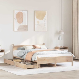 vidaXL, vidaXL Massivholzbett ohne Matratze 140x190 cm Kiefernholz