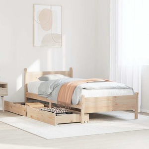 vidaXL, vidaXL Massivholzbett ohne Matratze 75x190 cm Kiefernholz