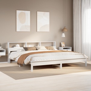 vidaXL, vidaXL Massivholzbett ohne Matratze Weiß 180x200 cm Kiefernholz