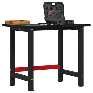 vidaXL, vidaXL Werkbank Dunkelbraun 100x60x81,5 cm Massivholz Eiche, vidaXL Werkbank Dunkelbraun 100x60x81,5 cm Massivholz Eiche