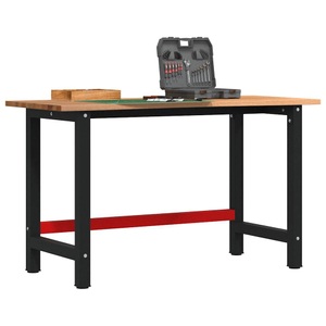 vidaXL, vidaXL Werkbank Hellbraun 140x60x81,5 cm Massivholz Eiche, vidaXL Werkbank Hellbraun 140x60x81,5 cm Massivholz Eiche
