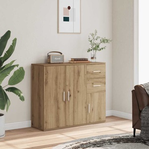 vidaXL, vidaXL Sideboard Artisan-Eiche 91x29,5x75 cm Holzwerkstoff