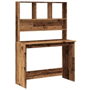 vidaXL, vidaXL Schreibtisch mit Regal Altholz-Optik 102x45x148cm Holzwerkstoff