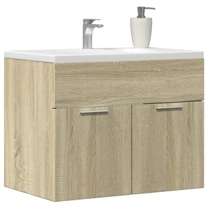 vidaXL, vidaXL Waschbeckenunterschrank Sonoma-Eiche 60x38,5x46cm Holzwerkstoff