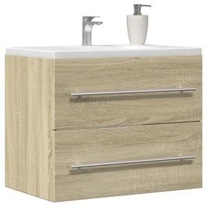 vidaXL, vidaXL Waschbeckenunterschrank Sonoma-Eiche 60x38,5x48cm Holzwerkstoff