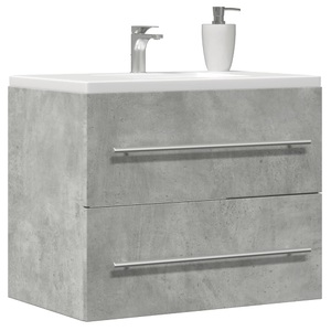 vidaXL, vidaXL Waschbeckenunterschrank Betongrau 60x38,5x48 cm Holzwerkstoff