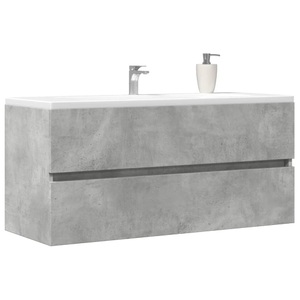 vidaXL, vidaXL Waschbeckenunterschrank Betongrau 100x38,5x45 cm Holzwerkstoff