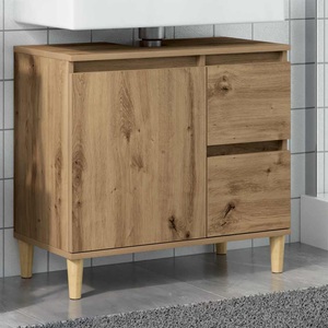 vidaXL, vidaXL Waschbeckenunterschrank Artisan-Eiche 65x33x60 cm Holzwerkstoff