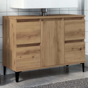 vidaXL, vidaXL Waschbeckenunterschrank Artisan-Eiche 80x33x60 cm Holzwerkstoff