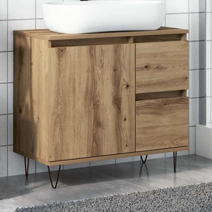 vidaXL, vidaXL Waschbeckenunterschrank Artisan-Eiche 65x33x60 cm Holzwerkstoff