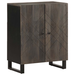 vidaXL, vidaXL Sideboard Schwarz 60x33x75 cm Massivholz Mango