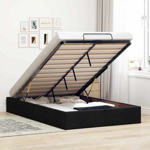 vidaXL, vidaXL Ottoman-Bett ohne Matratze Schwarz 120x190 cm Stoff
