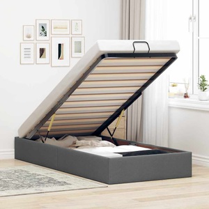 vidaXL, vidaXL Ottoman-Bett ohne Matratze Dunkelgrau 80x200 cm Stoff