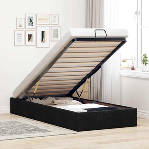 vidaXL, vidaXL Ottoman-Bett ohne Matratze Schwarz 90x190 cm Stoff