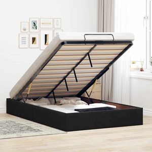 vidaXL, vidaXL Ottoman-Bett ohne Matratze Schwarz 120x190 cm Samt