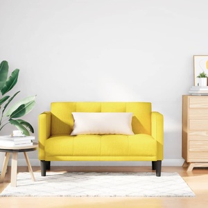 vidaXL, vidaXL Zweisitzer-Sofa Gelb 111 cm Stoff